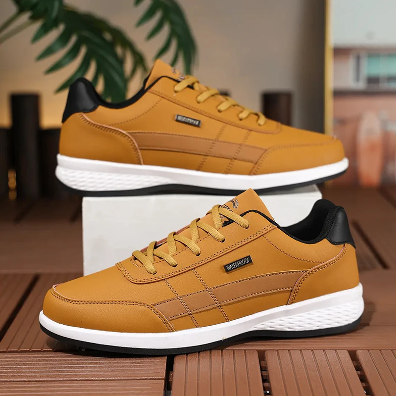 Badminton Shoes Men - Leder PU Herrenschuhe Sneaker Trend Freizeitschuhe