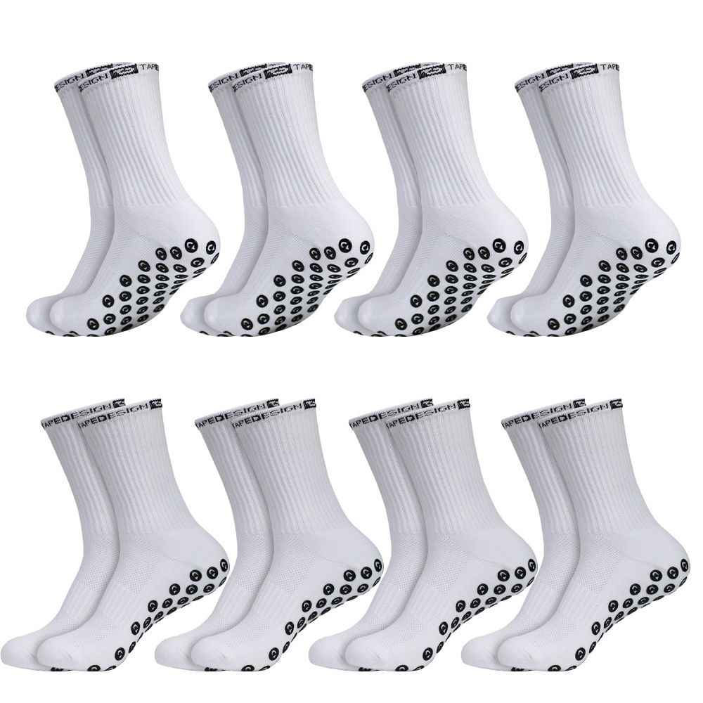 Badminton Grip - 8 Paar rutschfeste Fußballsocken für Herren