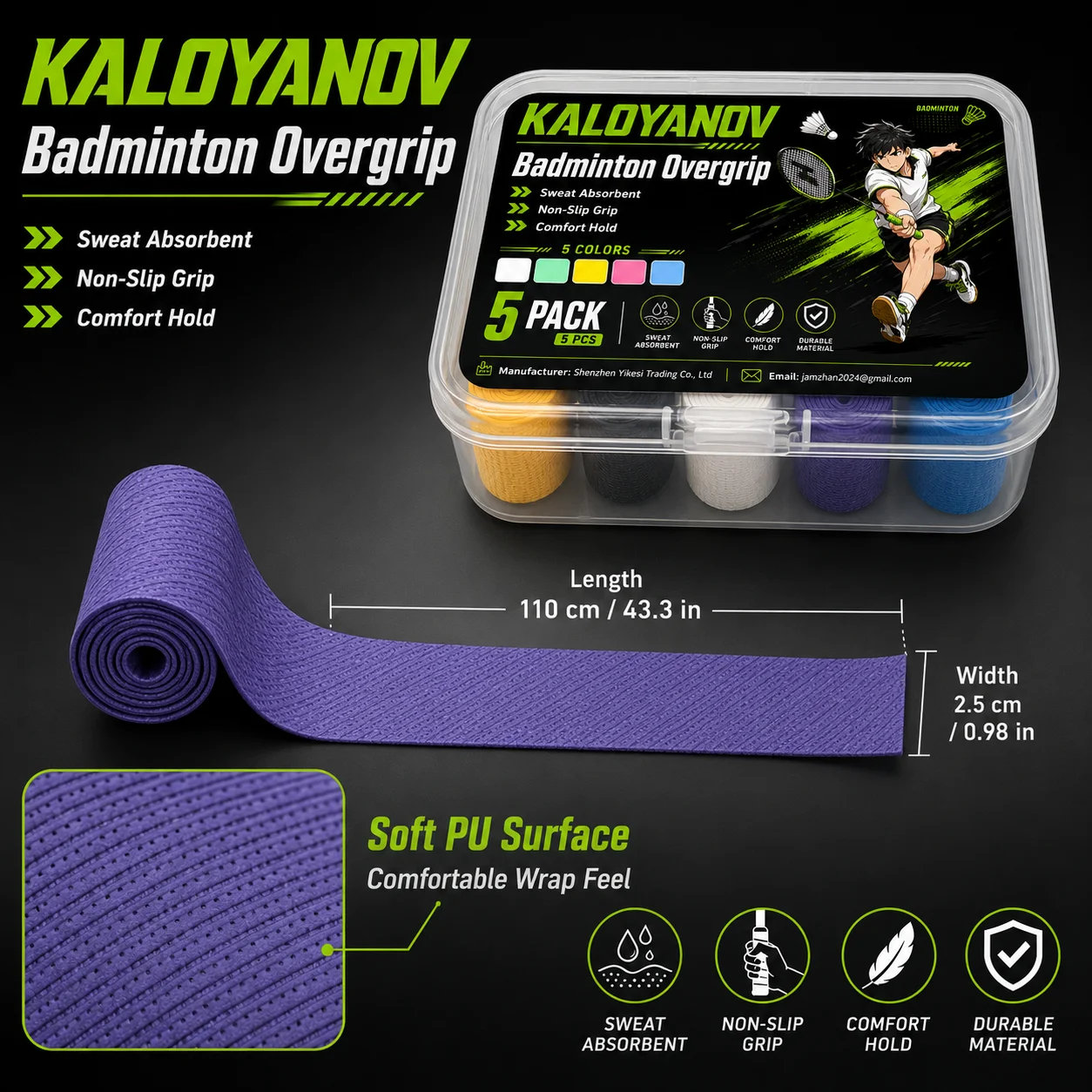 Tennis-Overgrip Badminton-Over – Badminton Materi Bewertung und Preis